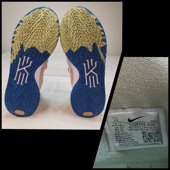 Nike Kyrie 7 1 World 1 People Mens 14 Regal Pink Basketball Pastel Embroidered - Picture 15 of 15